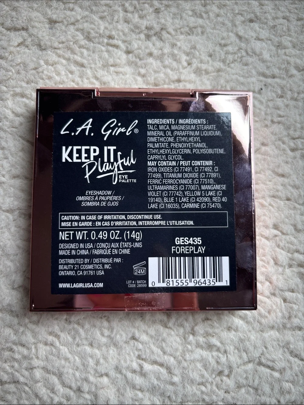 LA Girl shade eyeshadow